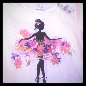 Chocolate skinned Ballerina long T shirt 10/12